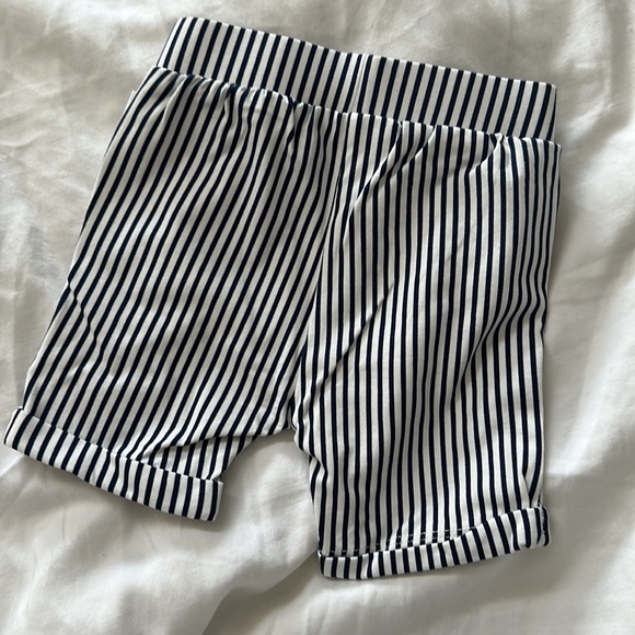 Firsts by Petit Lem Navy/White Striped Shorts - Picture 2 of 3